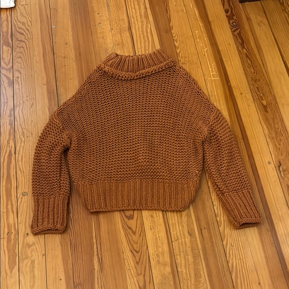 Free people size small Chunky Knit Sweater - Brown - Picture 3 of 4